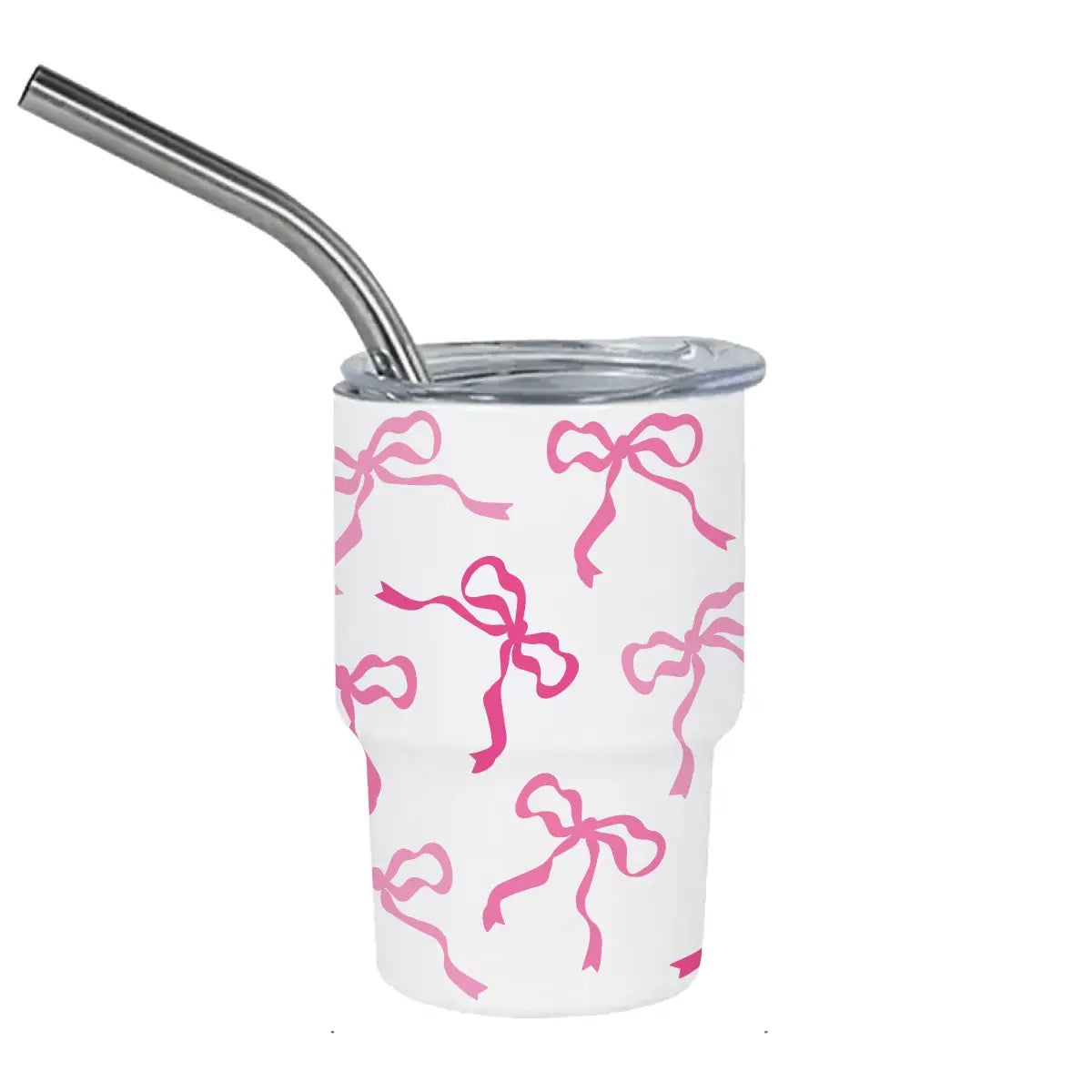 Pinks Bows Tiny Tumbler w/Lid & Straw