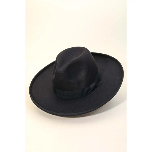 Ribbon Bow Tie Fedora Hat