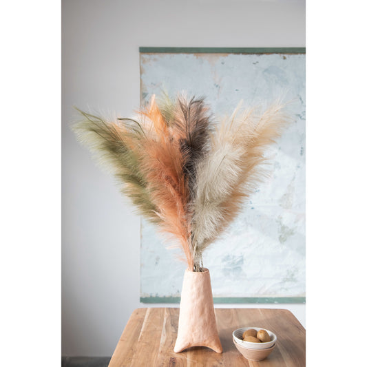 Faux Pampas Grass Plume, Salmon