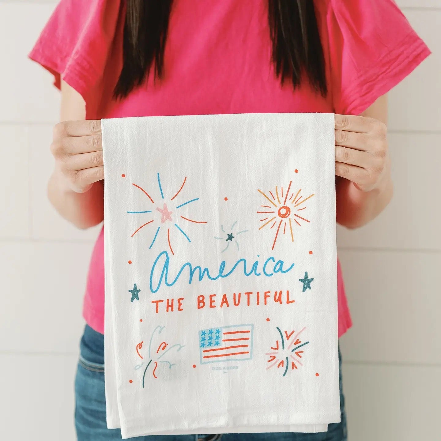 America the Beautiful Kitchen Tea Towel | 4th of July