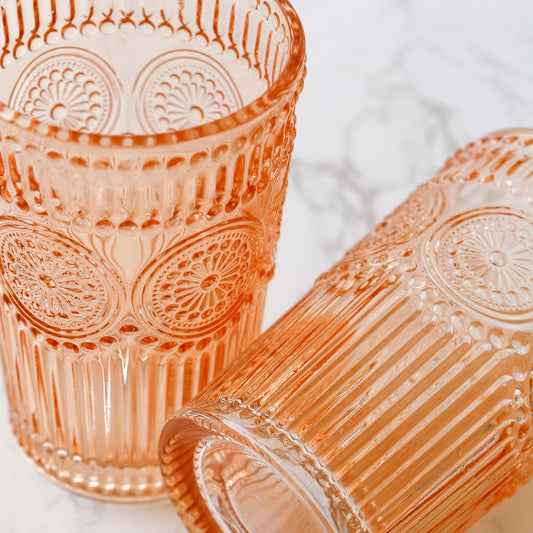 Vintage Textured Rose Gold Drinkware
