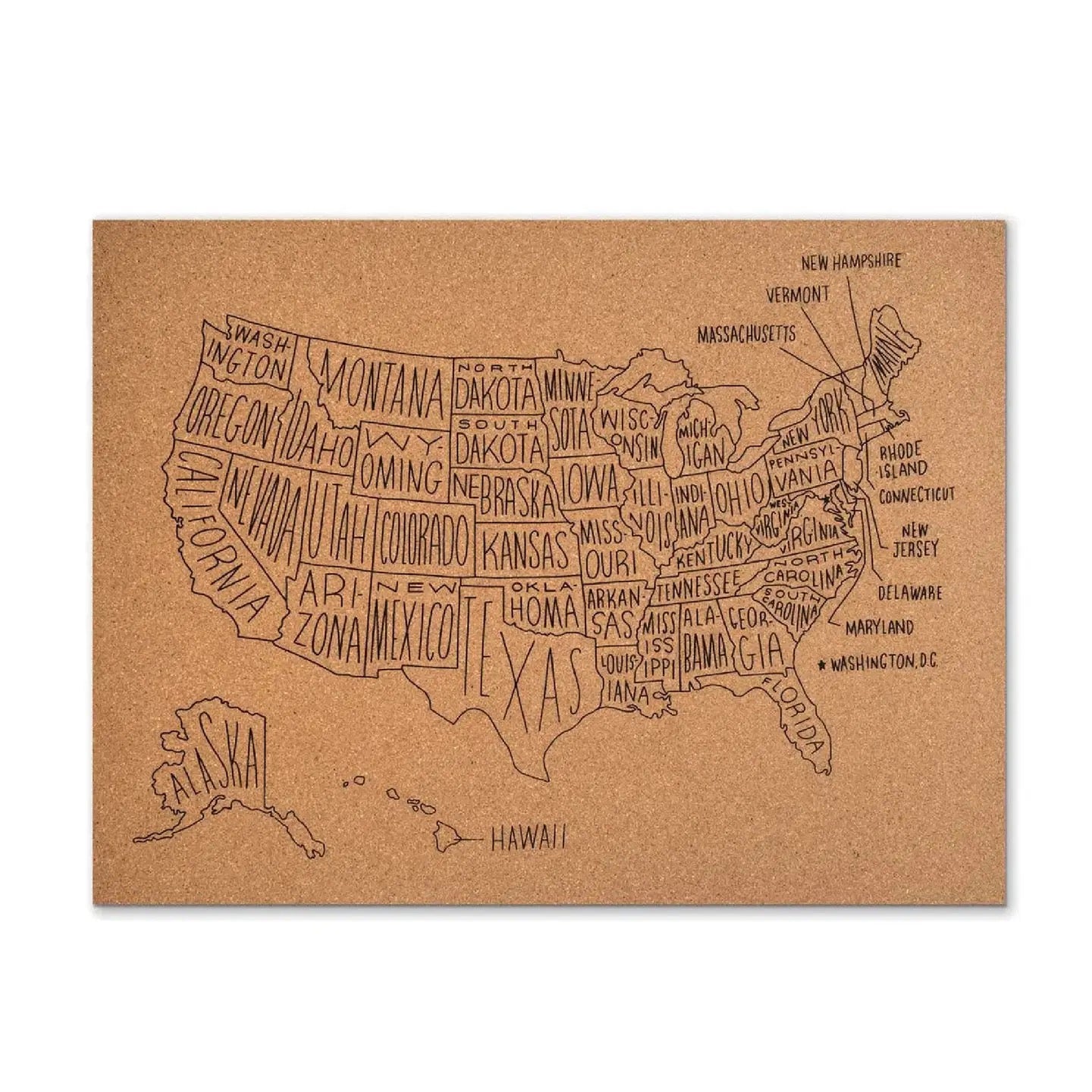 Cork Map- USA
