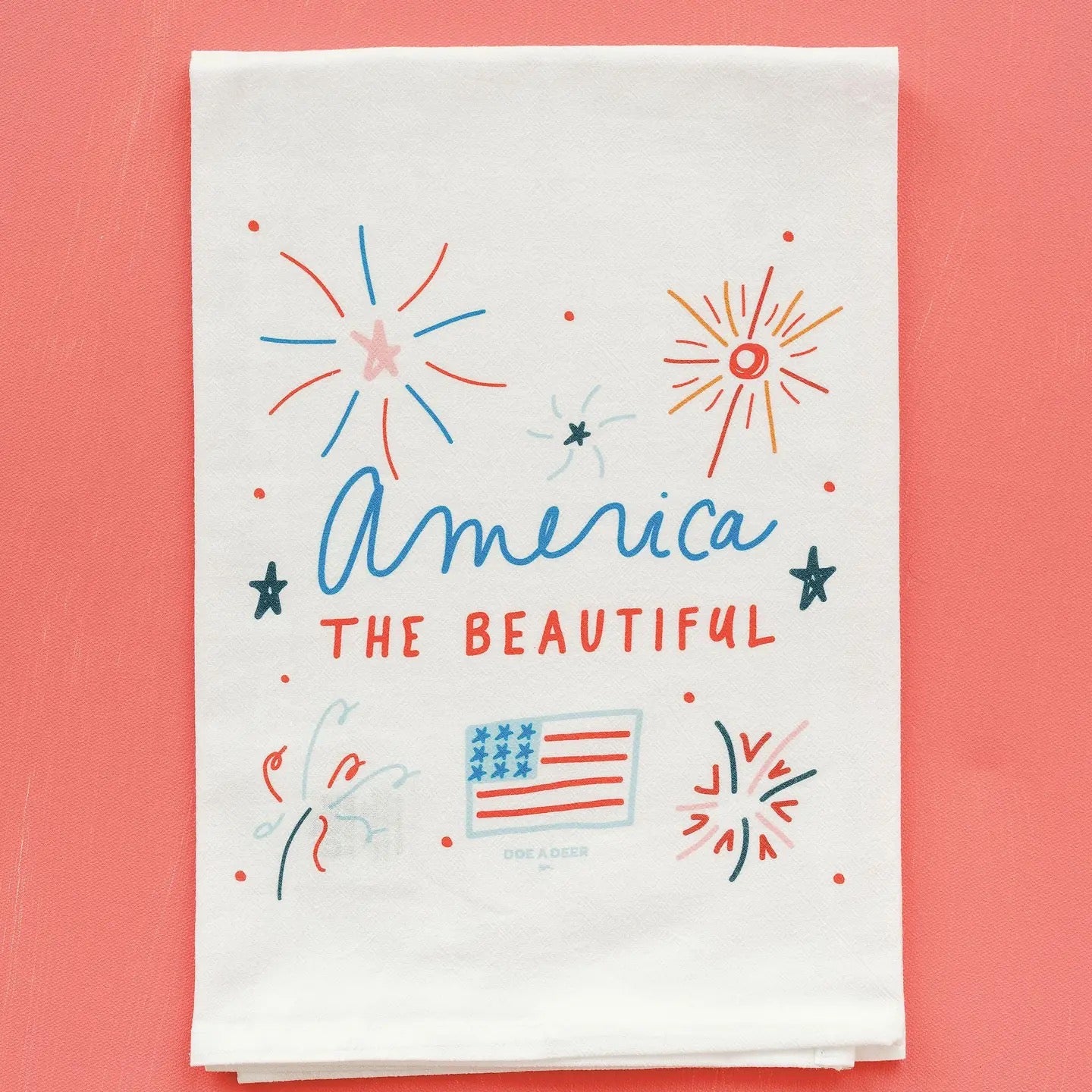 America the Beautiful Kitchen Tea Towel | 4th of July