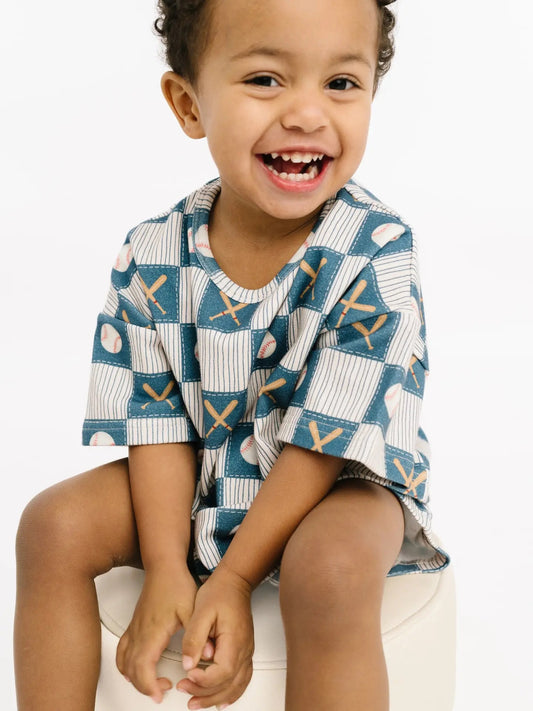 Baseball Patchwork Slouchy Set