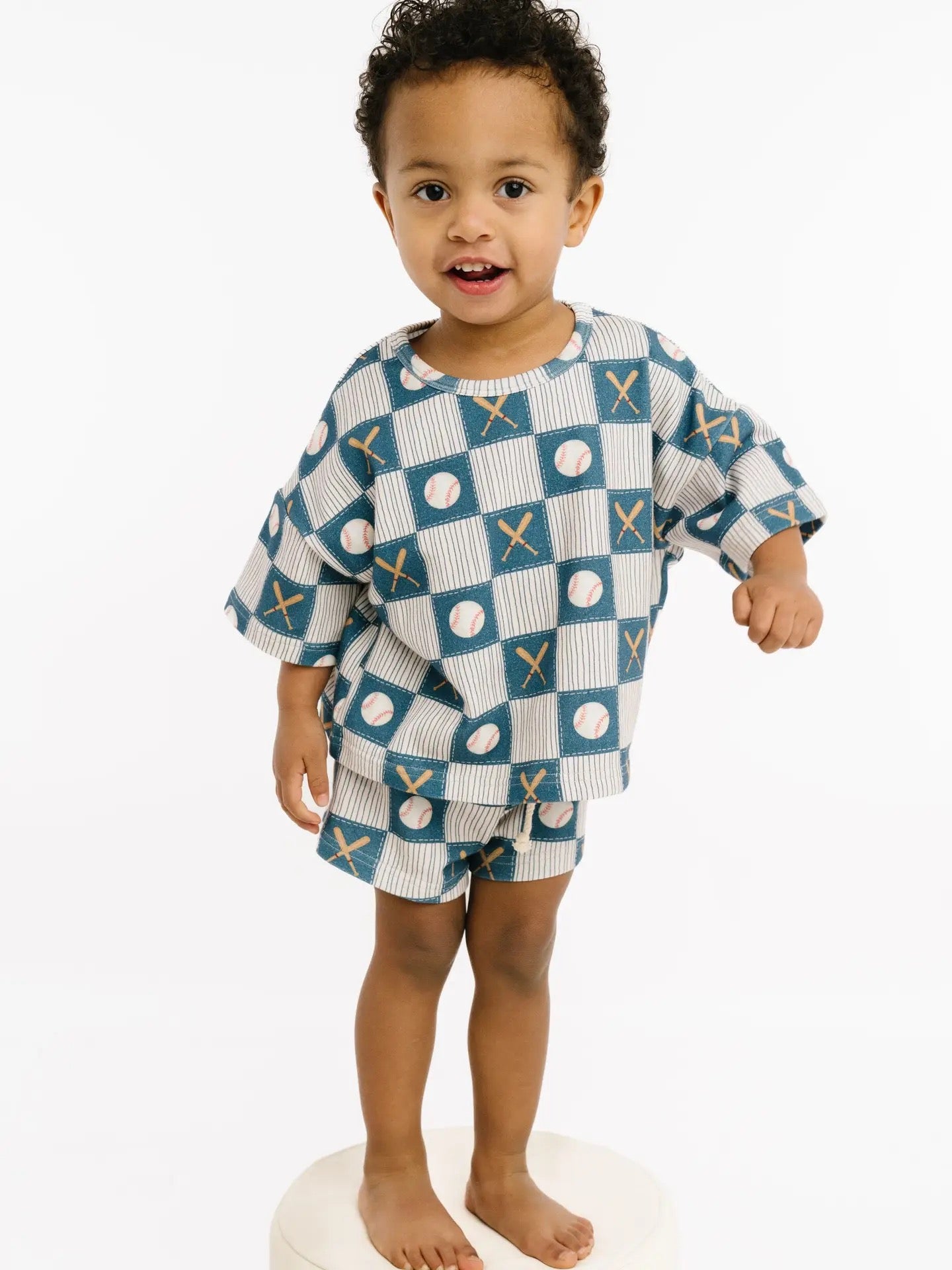 Baseball Patchwork Slouchy Set