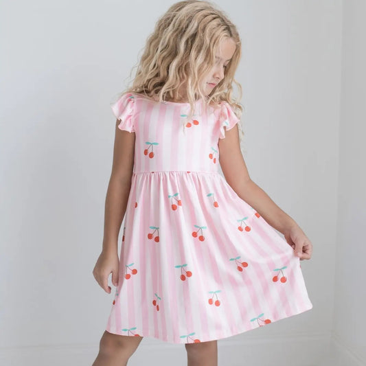 Girl's Cherry Twirl Dress
