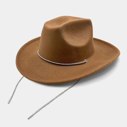 Bling Strap  Cowboy Fedora Hat