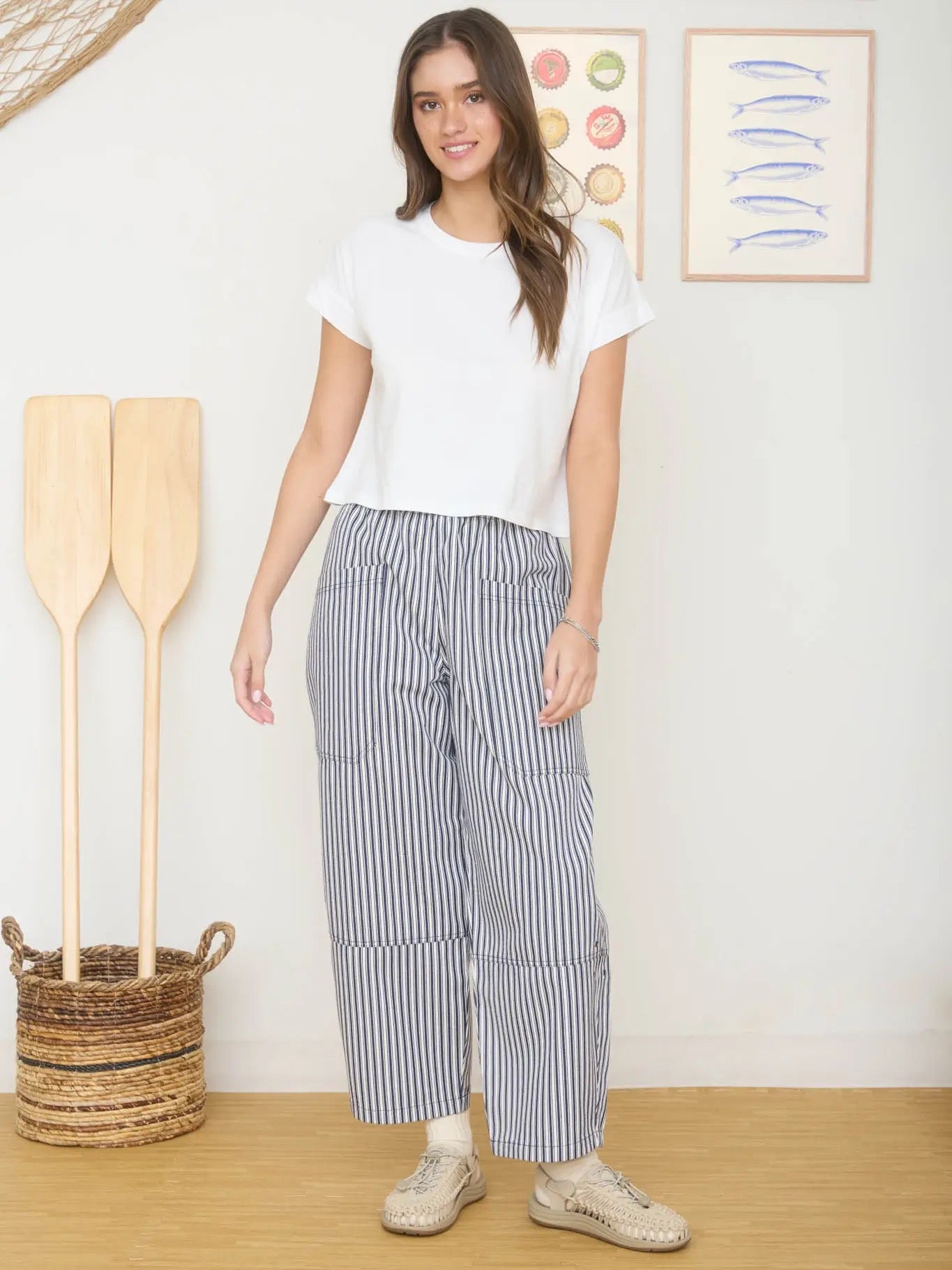 Washed Short Sleeve Boxy Knit Top