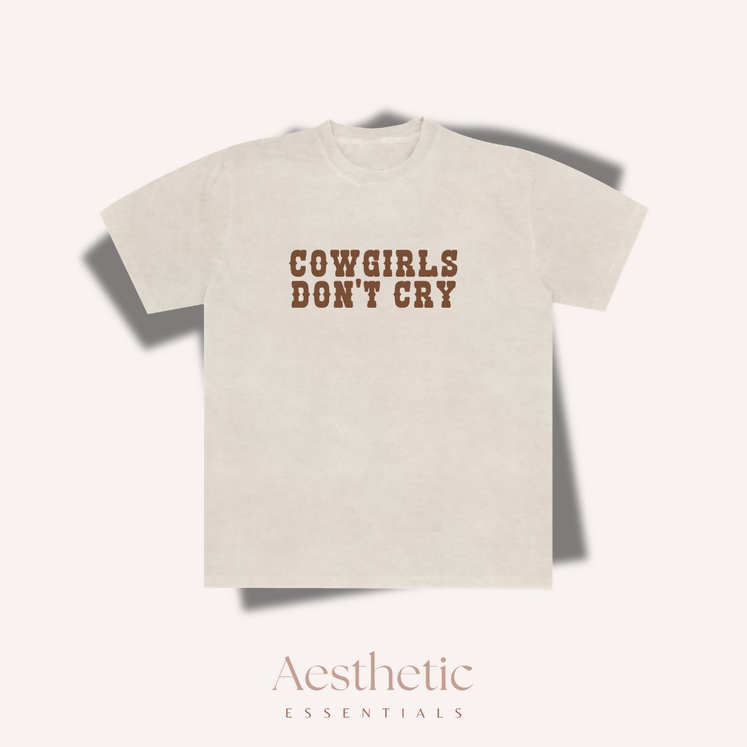 Cowgirls Don’t Cry Puff Letter Tee