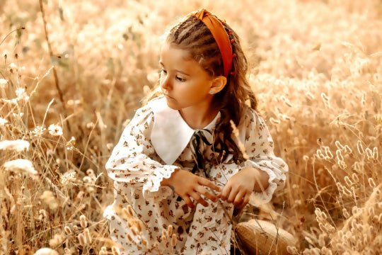 Cream Flower Top Knot Headband