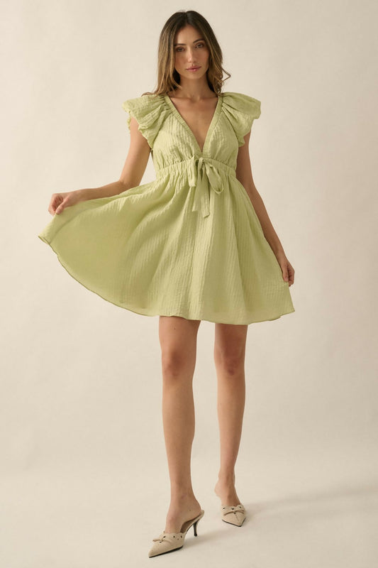 RC Lime Ruffle Babydoll Dress