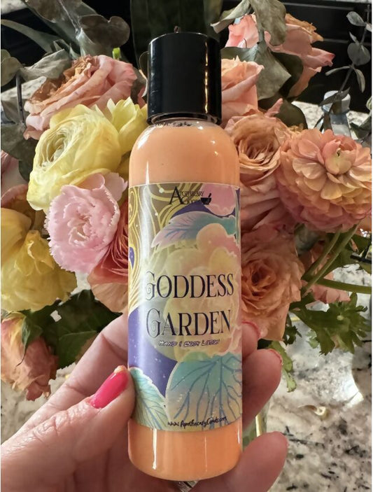 Apothecary Goods: Goddess Garden Collection: Harness the Divine Energy of Nature | 4 oz body lotion