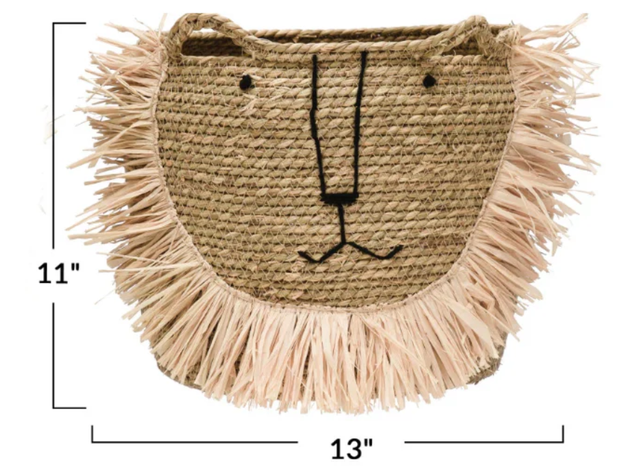 Woven Seagrass Lion Baskets