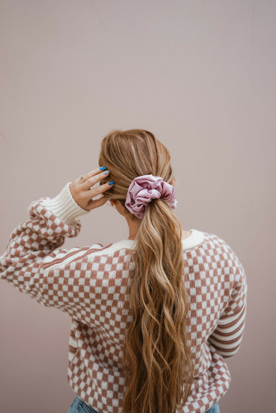 Orchid Silk Charmeuse Scrunchie