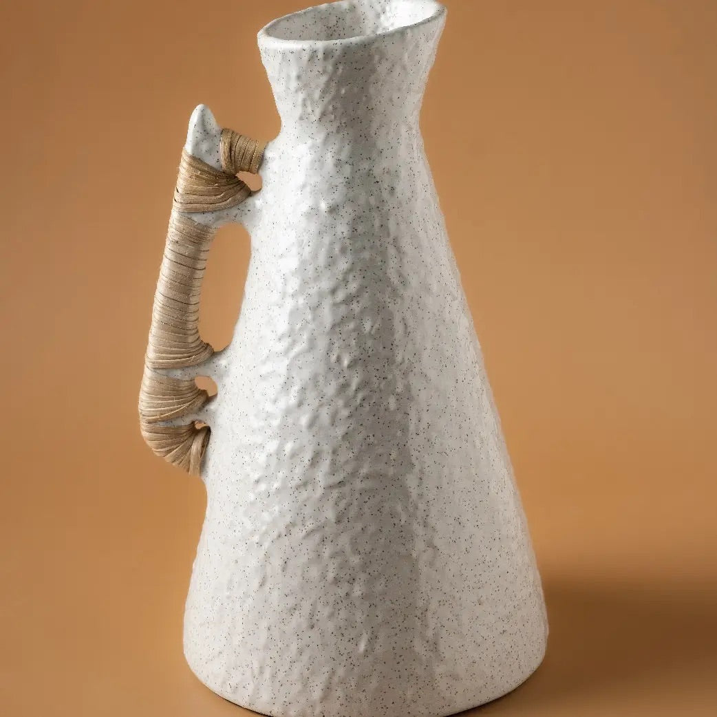 Rattan Handle Vase