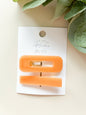 Rectangle Resin Hair Clip Set