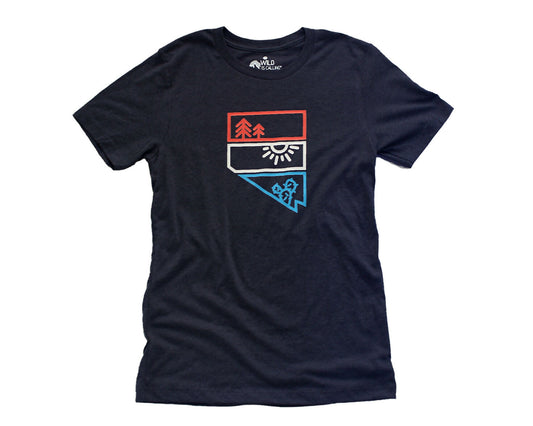 Red White & Blue Patriotic Nevada 4th of July T-shirt (Unisex)