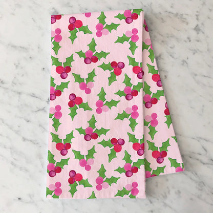 Christmas Holly Berry Dish Towel