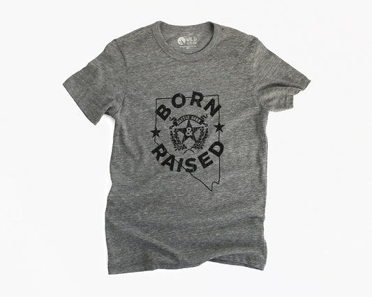 BORN and RAISED Nevada Pride T-shirt (unisex)