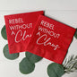 Rebel Without A Claus Cocktail Napkins - Red