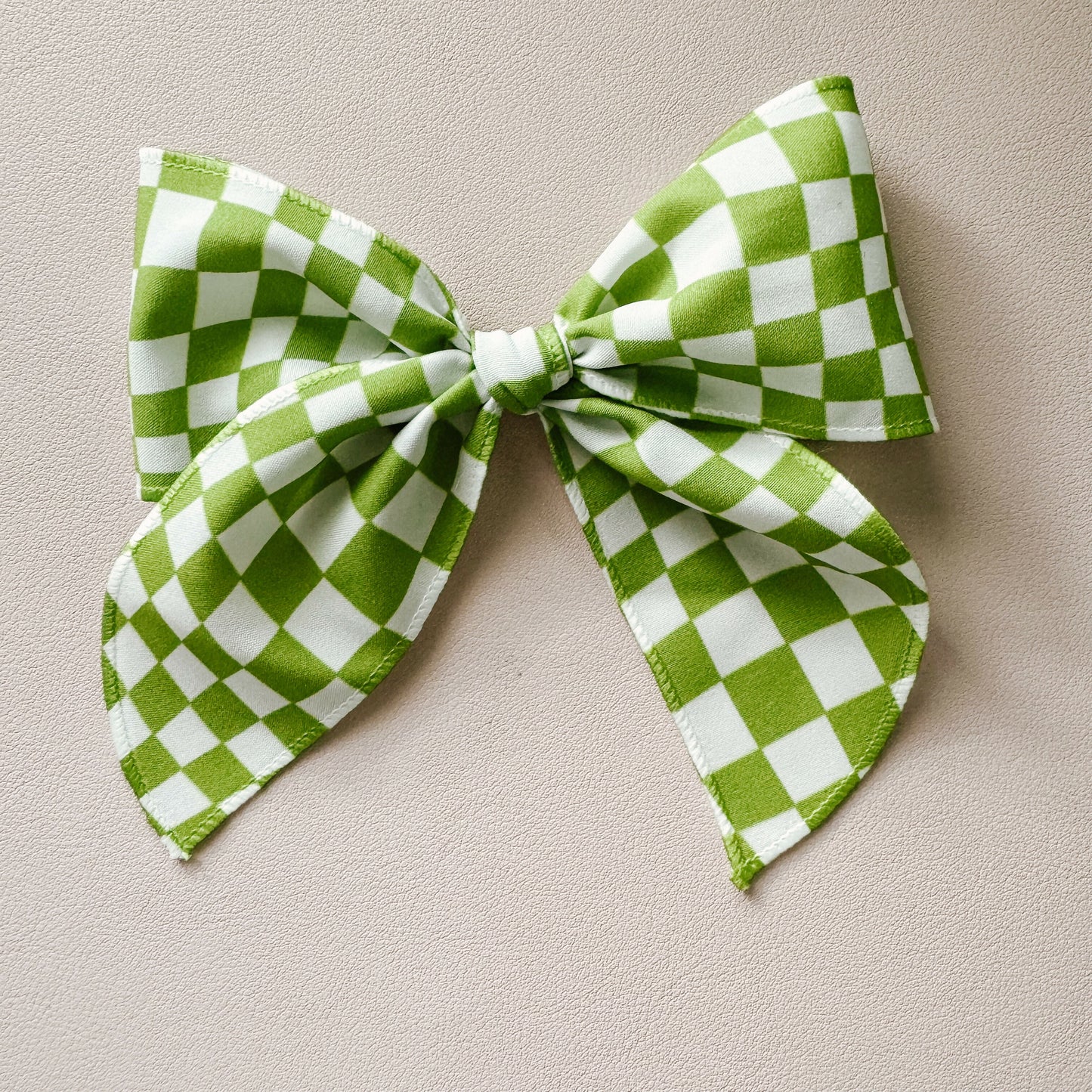 Green Checker Bow