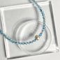 Necklace with natural topaz in silver tone