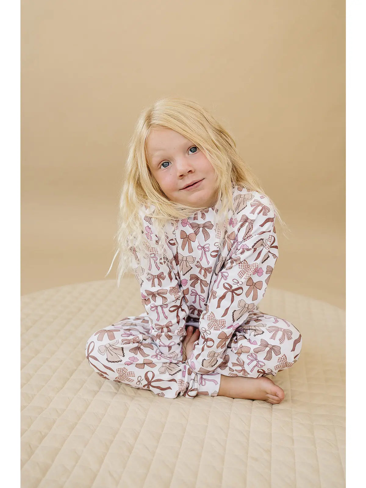 Mocha Bows Jogger Set