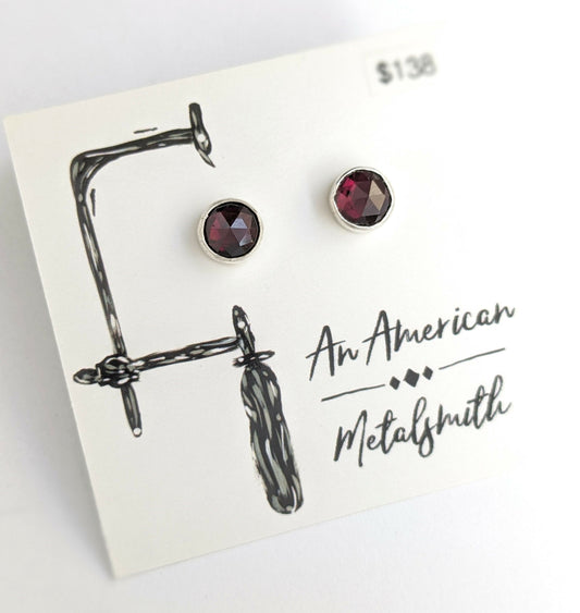 Garnet Stud Earrings