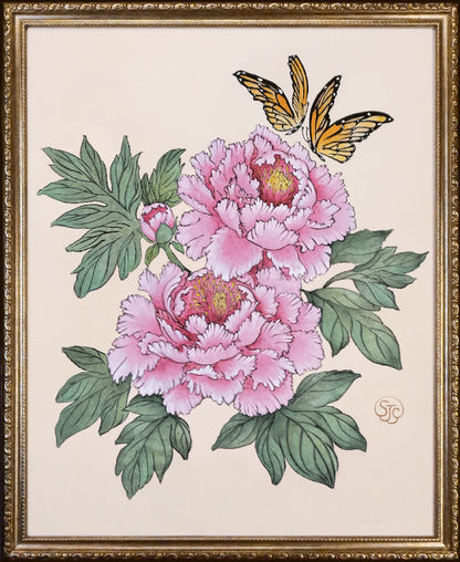 Peonies & Butterflies