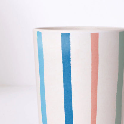 Bright Stripe Bamboo Fibre Cups