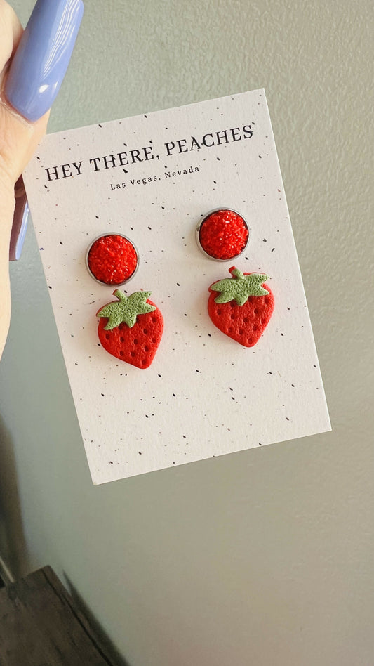 Strawberry and Druzy Stud Pack