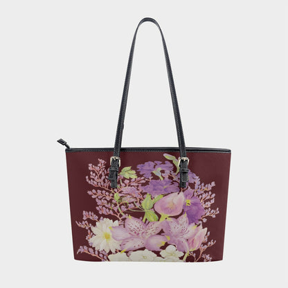 Purple Blooms Shoulder Tote Bag