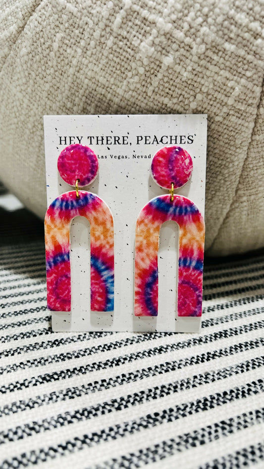 Tie Dye Arches Earrings