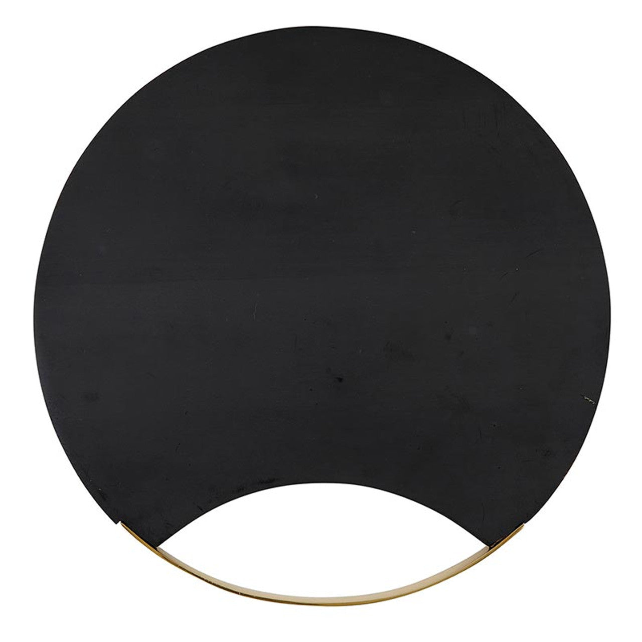 Anthracite Board with Brass Handles - Round