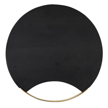 Anthracite Board with Brass Handles - Round