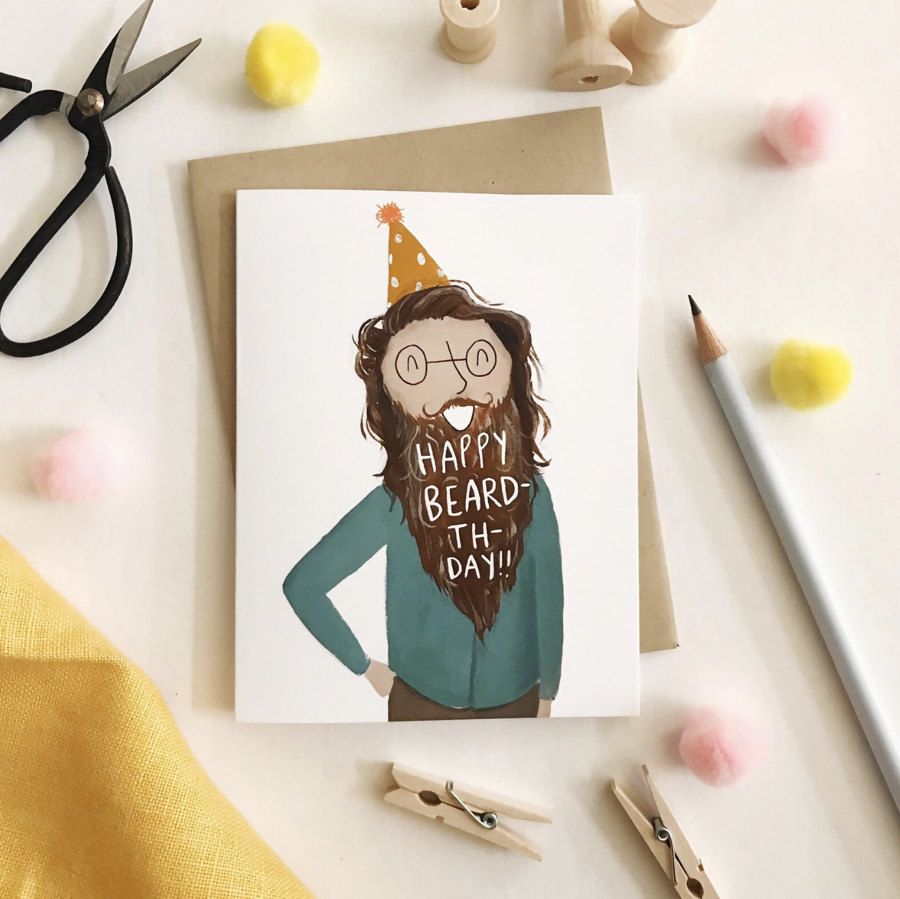 Happy Beardthday Card