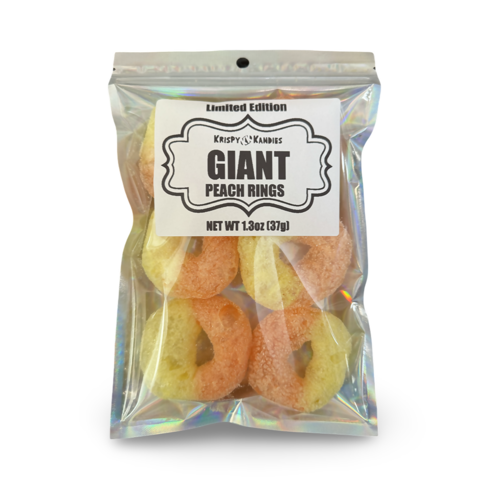 Freeze Dried Peach Rings Krispy Kandies