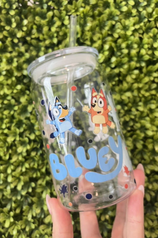 Blue Dogs Acrylic Can Cup