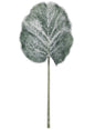 Ice Glitter Flocked Leaf Stem