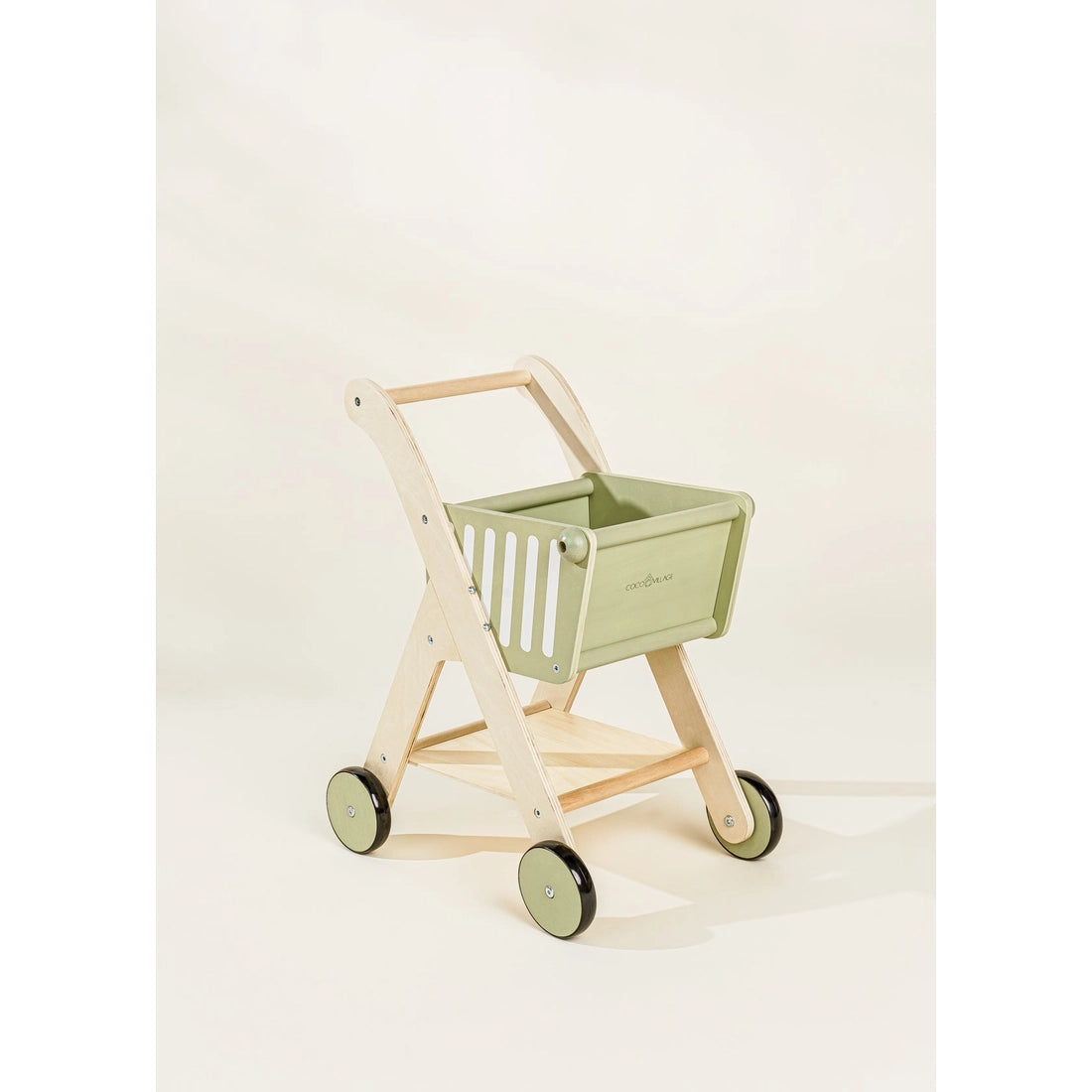 Wooden Shopping Cart- Seafoam